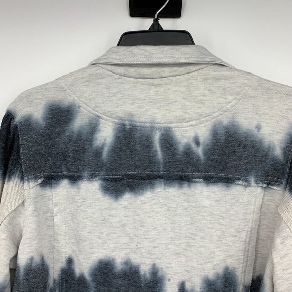 Versona Jacket Tie Dye Gray Blue Knit Button Down Long Sleeve - Picture 8 of 10